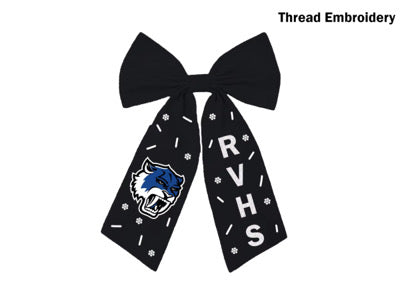 Embroidered School Spirit Bows