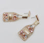 Hollow Rhinestone Bottle Studs Earrings