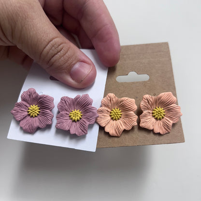 Floral Clay Studs