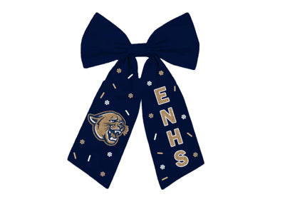 Embroidered School Spirit Bows