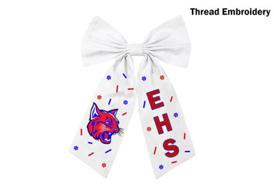 Embroidered School Spirit Bows