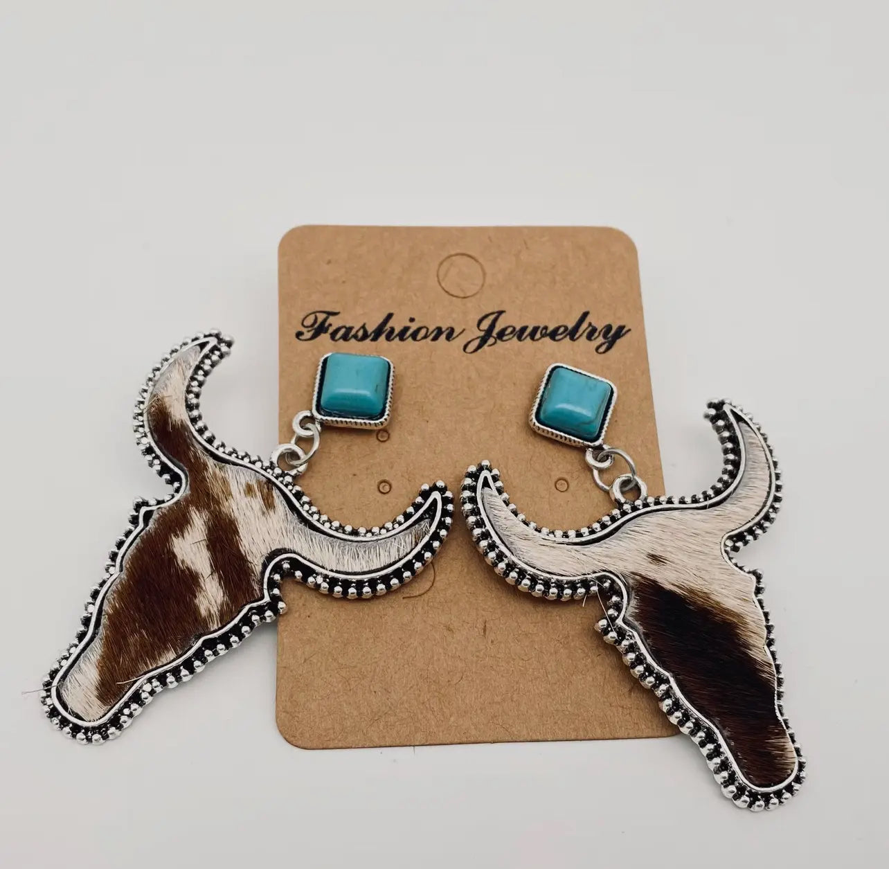 Western Style Cowhide Earrings