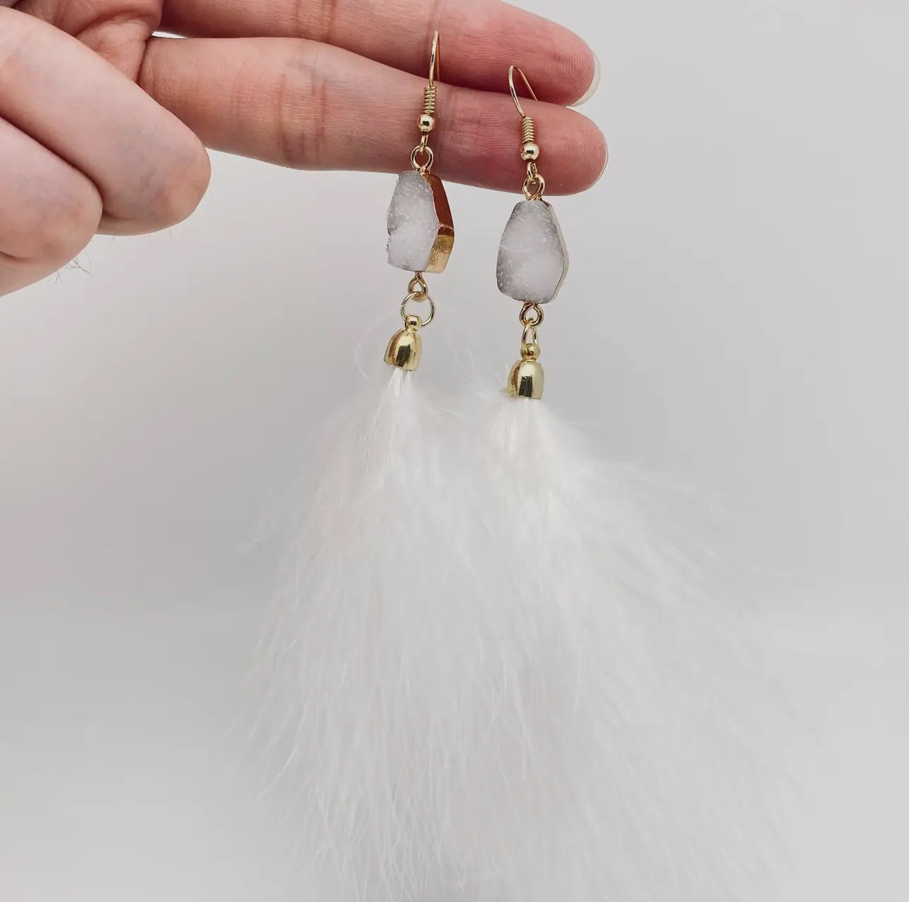 Feather Pendant Earrings