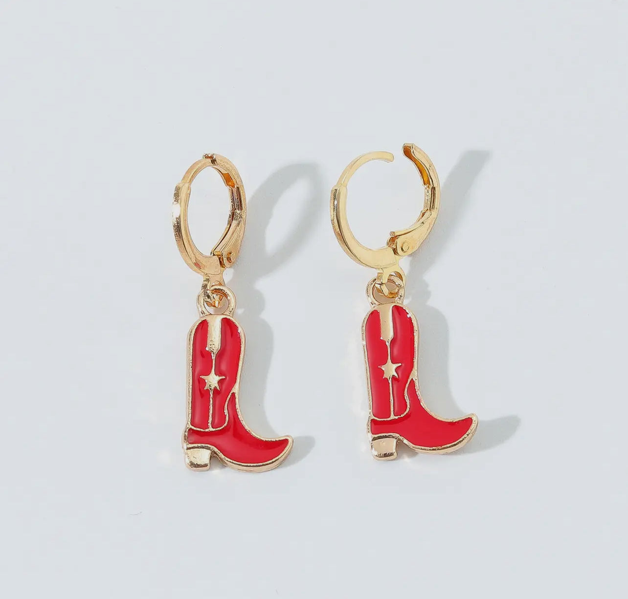 Enamel Cowboy Boot Earrings